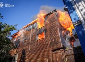 В Одессе на Даче Ковалевского более двух часов тушили горящий дом (фото, видео)