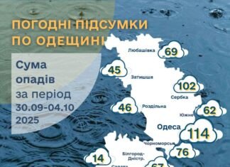 В центральных и северных районах Одесской области за пять суток выпало до двух месячных норм осадков