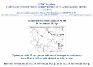 Какой будет погода в Одессе и области 15 ноября