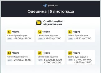 В Одесской области 5 ноября будут действовать графики стабилизационных отключений света