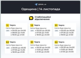 Энергетики опубликовали графики отключения света в Одесской области на 14 ноября