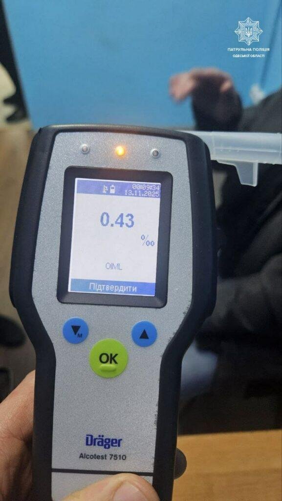 В Одессе оштрафовали водителя электросамоката за нетрезвую езду