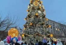В Одессе зажгли главную елку: старт новогодних праздников на Греческой площади