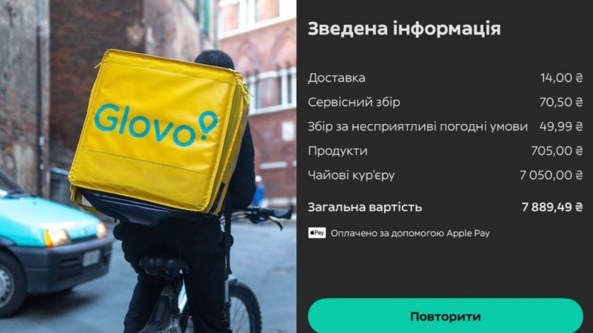 Что творится с Glovo? Украинцы жалуются на несогласованные снятия чаевых в 5000-11000 грн
