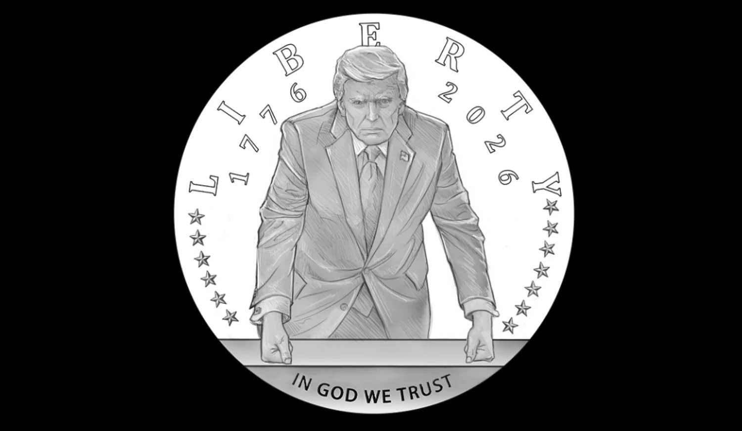 В США выпустят золотую монету с портретом Трампа — назначенная им комиссия одобрила