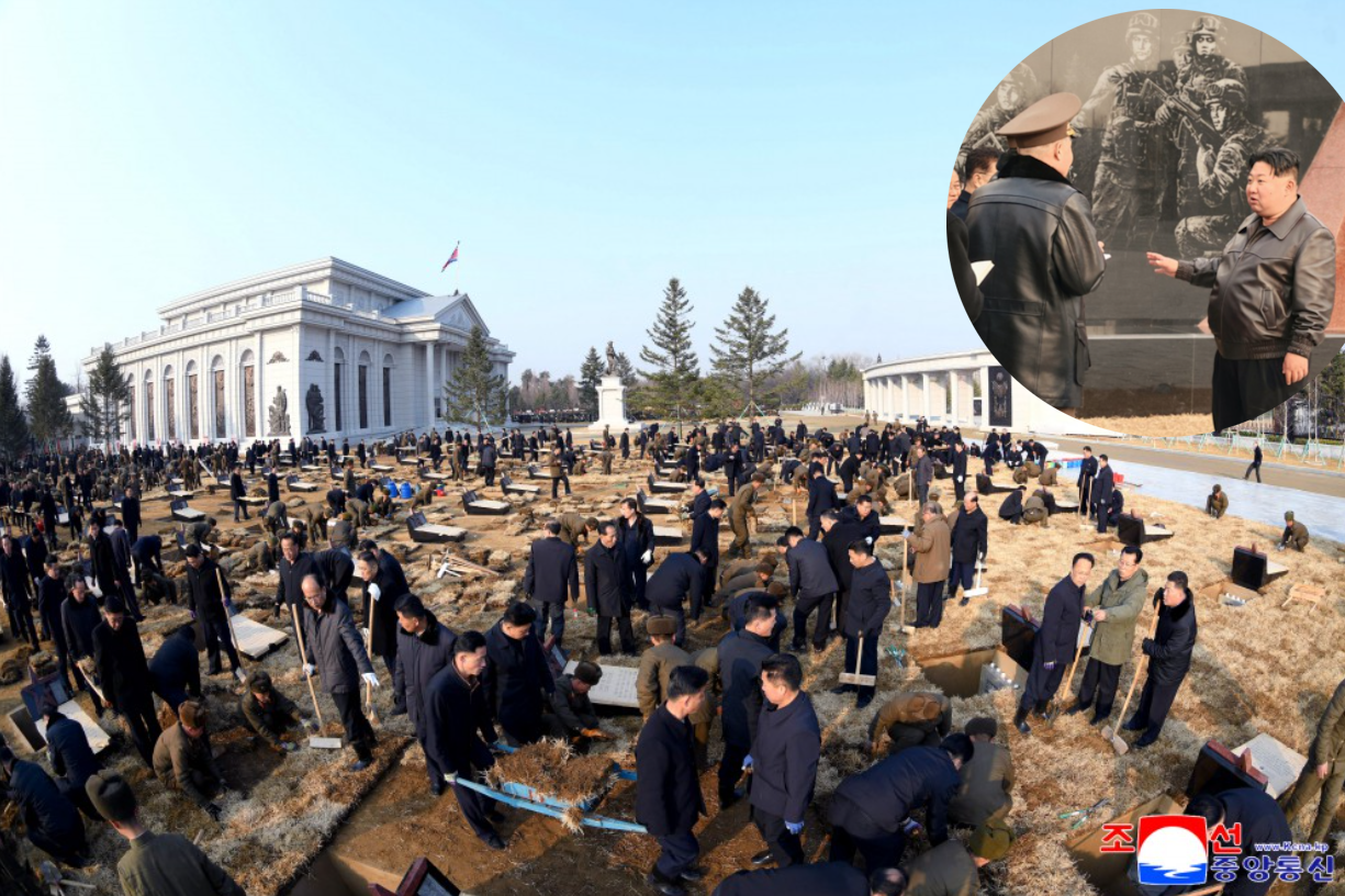 Погибли в войне против Украины: Ким Чен Ын отправил чиновников озеленять могилы солдат КНДР (фото)