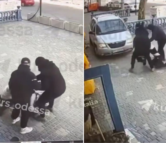 Забрали личные вещи и посадили в авто: в центре Одессы неизвестные похитили мужчину (видео)