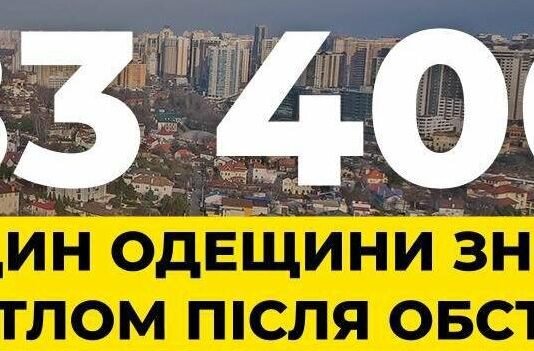 В Одесской области восстановлено электроснабжение для 83400 домов