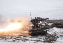 россияне хвастаются беспилотной версией северокорейской РСЗО Type-75 на роботизированном шасси