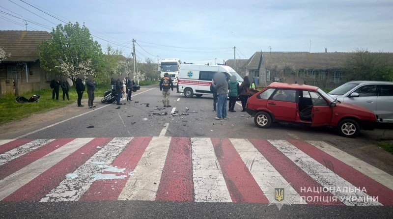 ДТП на трассе Одесса – Рени: мотоциклист протаранил авто, есть пострадавшие