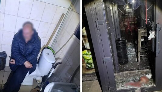 В Одессе мужчина разбил дверь кафе и проник внутрь ради еды