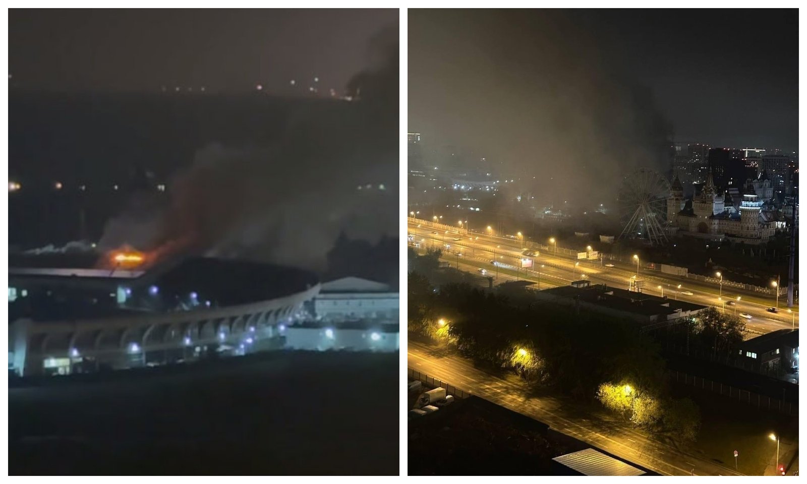 В Москве загорелось здание Измайловского Кремля (видео)