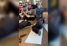 Люди спят на полу: в аэропортах Москвы задерживают рейсы до 16 часов из-за атаки БпЛА (видео)