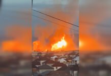 В Дагестане прогремели взрывы на магистральном газопроводе: пламя достигает 15 м в высоту (видео)