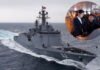 Ким Чен Ын вместе с дочерью проинспектировал новый эсминец (фото)