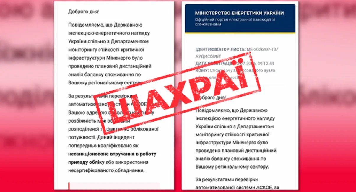 Киевлянам массово рассылают фейковые письма якобы от Минэнерго с целью запугивания