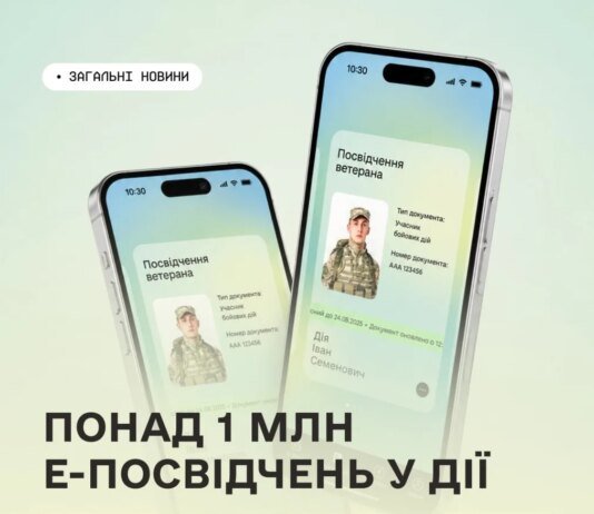 Электронное удостоверение ветерана в "Дії" получил 1 миллион украинских защитников