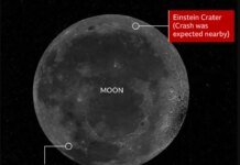 Опубликованы кадры места падения обломков ракеты SpaceX на Луне