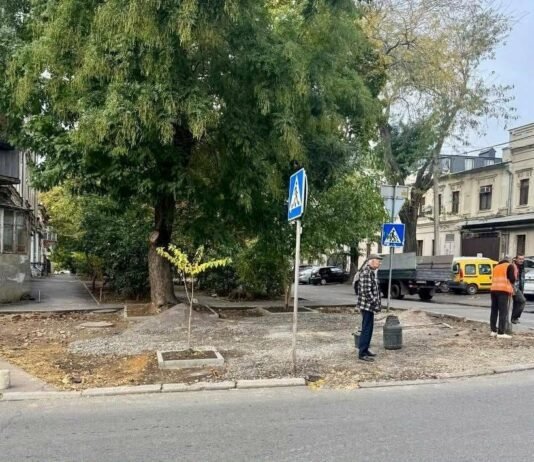 В Приморском районе Одессы обновляют тротуар: какие работы проводят на улице Ризовской